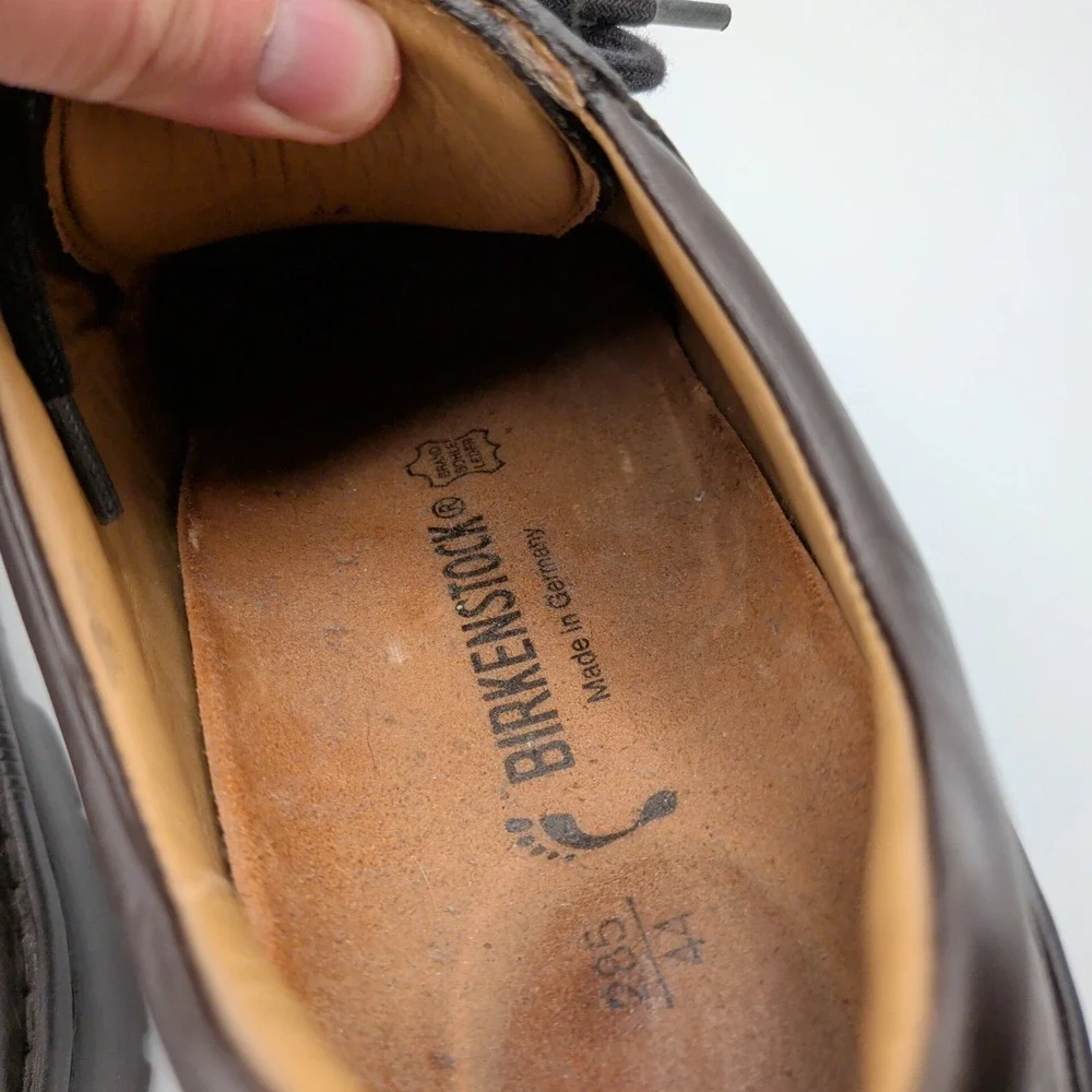 Birkenstock Footprints Oxford Mens EU 44 US 11 Brown Leather Lace Up Derby Shoes